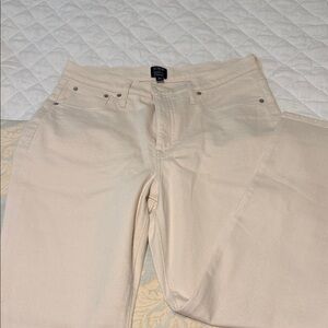 J. Crew Women's Cream Essential Straight Leg Jeans